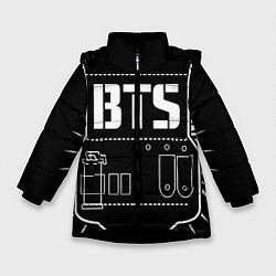 Куртка зимняя для девочки BTS ARMY, цвет: 3D-черный