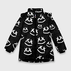 Куртка зимняя для девочки Marshmello: Black Pattern, цвет: 3D-черный