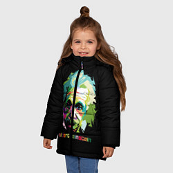 Куртка зимняя для девочки Albert Einstein, цвет: 3D-черный — фото 2