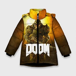 Куртка зимняя для девочки DOOM: Soldier, цвет: 3D-черный