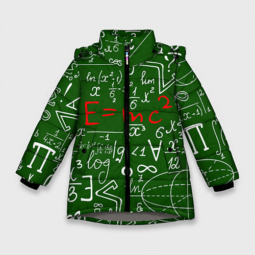 Зимняя куртка для девочки E=mc2: Green Style / 3D-Светло-серый – фото 1