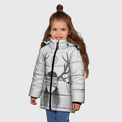 Куртка зимняя для девочки True Detective: Horny Girl, цвет: 3D-черный — фото 2