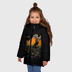 Куртка зимняя для девочки True Detective: Fire, цвет: 3D-черный — фото 2
