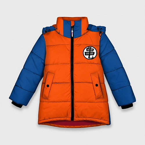 Зимняя куртка для девочки DBZ: Kame Senin Kanji Emblem / 3D-Красный – фото 1