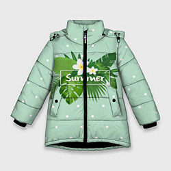 Куртка зимняя для девочки Fresh Summer, цвет: 3D-черный