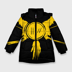 Куртка зимняя для девочки 21 Pilots: Yellow Bird, цвет: 3D-черный