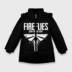 Куртка зимняя для девочки Fireflies: White Logo, цвет: 3D-черный
