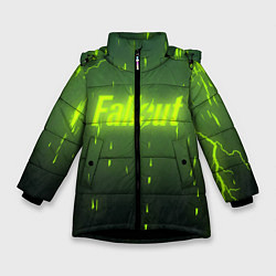 Куртка зимняя для девочки Fallout: Radiation Storm, цвет: 3D-черный
