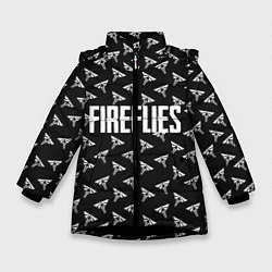 Куртка зимняя для девочки Fireflies, цвет: 3D-черный