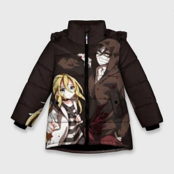 Куртка зимняя для девочки Angels of Death, цвет: 3D-черный