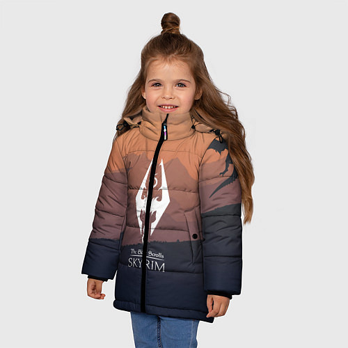 Зимняя куртка для девочки THE ELDER SCROLLS / 3D-Светло-серый – фото 3