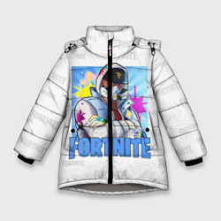 Куртка зимняя для девочки Fortnite Street Art, цвет: 3D-светло-серый
