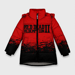Куртка зимняя для девочки Red Dead Redemption II, цвет: 3D-светло-серый