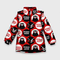 Куртка зимняя для девочки Kumamon Pattern, цвет: 3D-черный