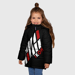 Куртка зимняя для девочки IKON, цвет: 3D-черный — фото 2