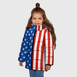 Куртка зимняя для девочки American Patriot, цвет: 3D-черный — фото 2