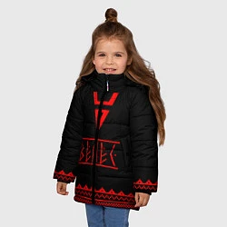Куртка зимняя для девочки Велес, цвет: 3D-красный — фото 2