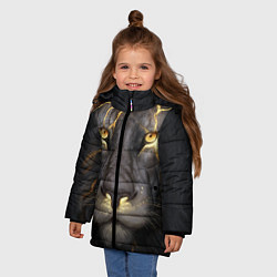 Куртка зимняя для девочки Лев с молнией, цвет: 3D-красный — фото 2