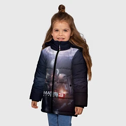 Куртка зимняя для девочки Mass Effect 3, цвет: 3D-черный — фото 2