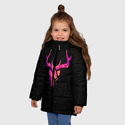 Куртка зимняя для девочки Neon Deer, цвет: 3D-красный — фото 2