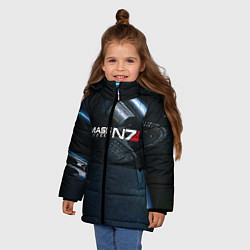 Куртка зимняя для девочки Mass Effect N7, цвет: 3D-черный — фото 2