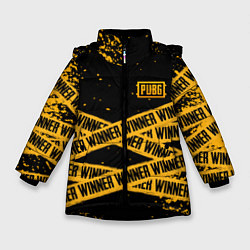 Куртка зимняя для девочки PUBG: Only Winner, цвет: 3D-черный