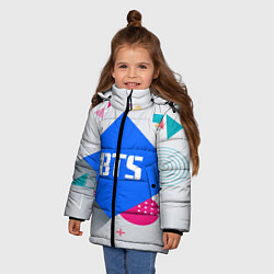 Куртка зимняя для девочки BTS Geometry, цвет: 3D-черный — фото 2