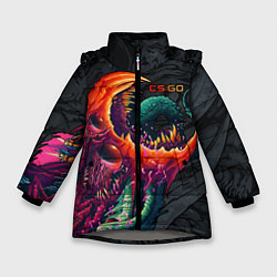 Куртка зимняя для девочки CS:GO Hyper Beast Original, цвет: 3D-светло-серый