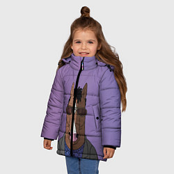 Куртка зимняя для девочки Конь БоДжек, цвет: 3D-красный — фото 2