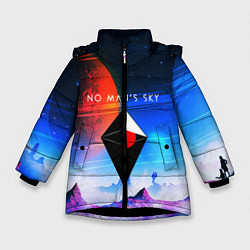 Куртка зимняя для девочки No Man's Sky: Galaxy, цвет: 3D-черный