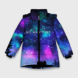 Куртка зимняя для девочки No Man's Sky: Space Vision, цвет: 3D-черный