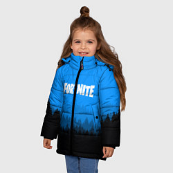 Куртка зимняя для девочки Fortnite: Sky Forest, цвет: 3D-черный — фото 2