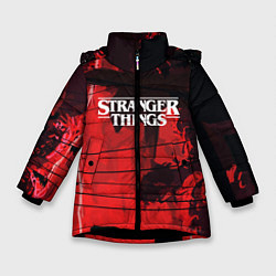 Куртка зимняя для девочки Stranger Things: Red Dream, цвет: 3D-черный