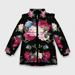 Куртка зимняя для девочки Big Bang: Flower Road, цвет: 3D-черный