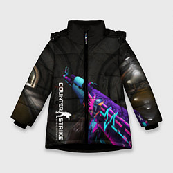 Куртка зимняя для девочки Counter-Strike, цвет: 3D-черный