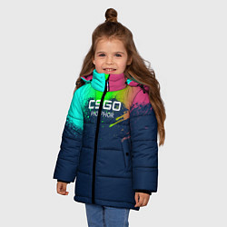 Куртка зимняя для девочки MP5 Phosphor - Фосфор, цвет: 3D-черный — фото 2