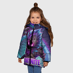 Куртка зимняя для девочки Fortnite, цвет: 3D-черный — фото 2