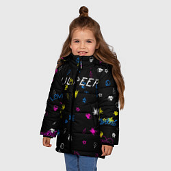 Куртка зимняя для девочки Lil Peep: Legend, цвет: 3D-черный — фото 2