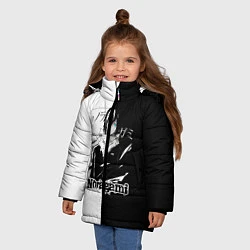 Куртка зимняя для девочки Бездомный Бог, цвет: 3D-черный — фото 2