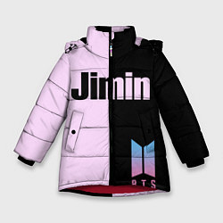 Куртка зимняя для девочки BTS Jimin, цвет: 3D-красный