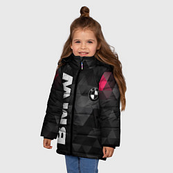 Куртка зимняя для девочки BMW: Polygon, цвет: 3D-черный — фото 2
