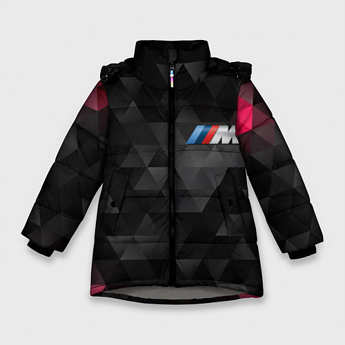 Зимняя куртка для девочки BMW M: Polygon / 3D-Светло-серый – фото 1