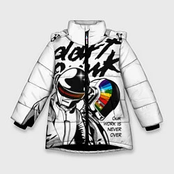 Куртка зимняя для девочки Daft Punk: Our work is never over, цвет: 3D-черный