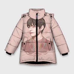 Куртка зимняя для девочки Kim Taehyung, цвет: 3D-черный