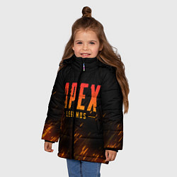 Куртка зимняя для девочки Apex Legends: Battle Royal, цвет: 3D-черный — фото 2
