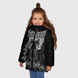 Куртка зимняя для девочки Behemoth: Abyssus Abyssum Invocat, цвет: 3D-черный — фото 2
