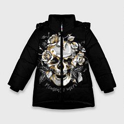 Куртка зимняя для девочки Memento Mori, цвет: 3D-черный