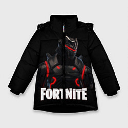 Куртка зимняя для девочки Fortnite: Cyborg, цвет: 3D-черный