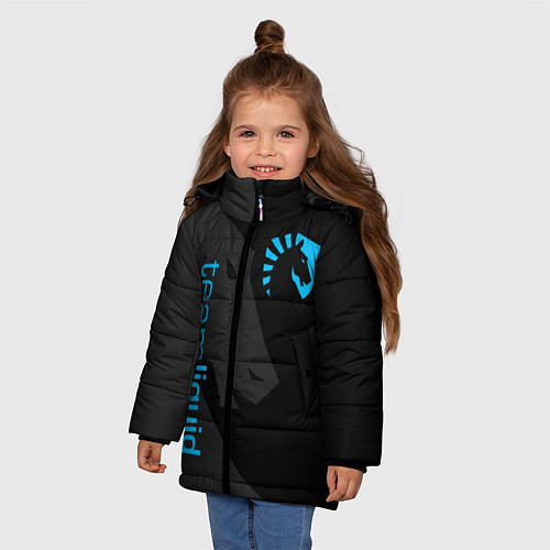 Зимняя куртка для девочки TEAM LIQUID / 3D-Светло-серый – фото 3