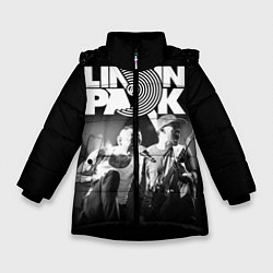Куртка зимняя для девочки Linkin Park, цвет: 3D-черный